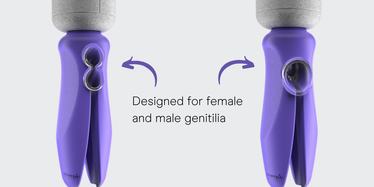 Bump'n Joystick designed for male and female genitalia